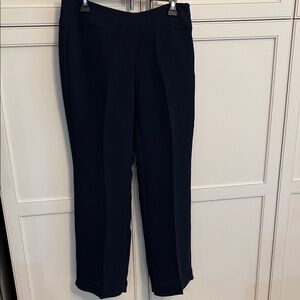 CAbi Navy Straight-Leg Trousers. 10